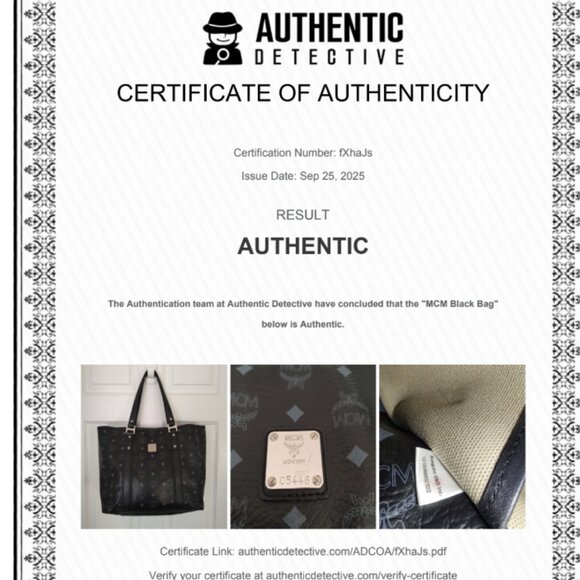 MCM Visetos leather tote w/COA EUC - Picture 9 of 9